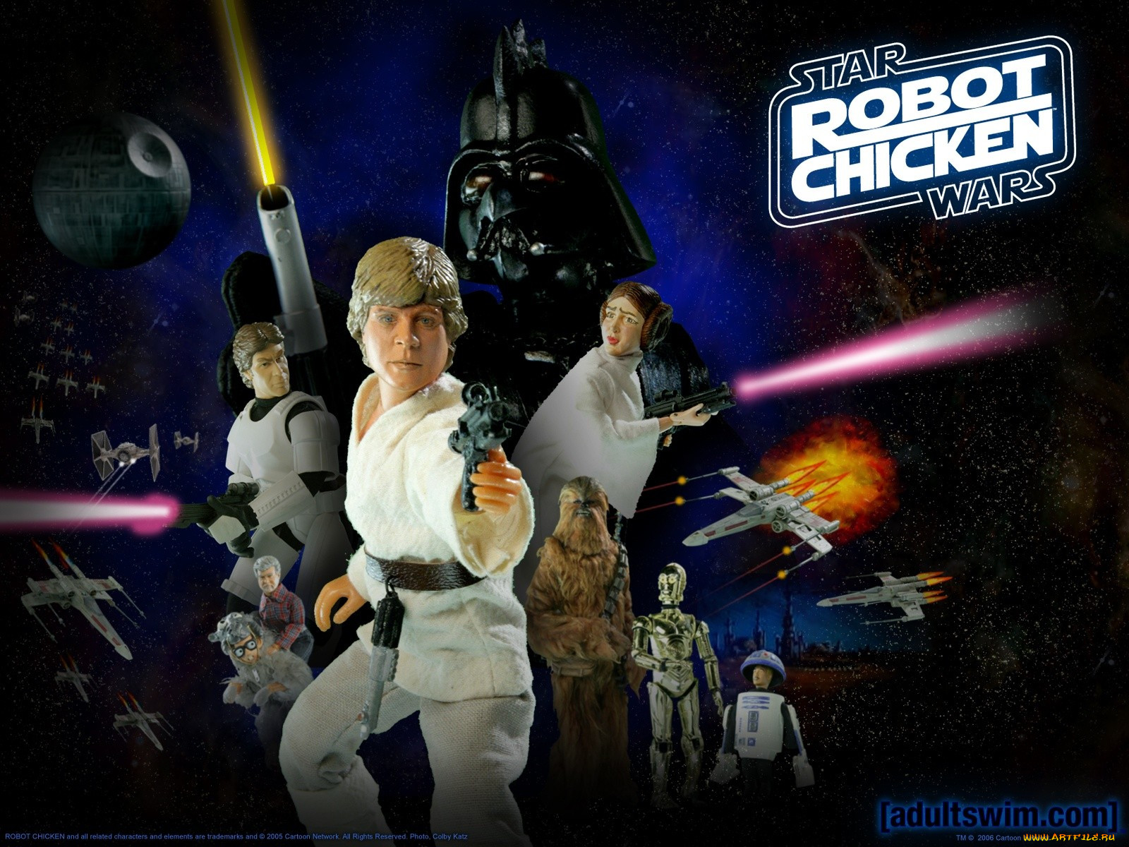 , , , , robot, chicken, star, wars
